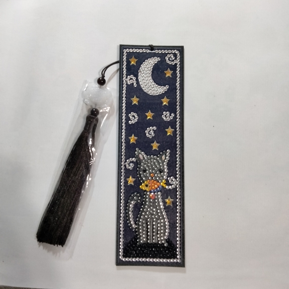 Diamond Art Cat Bookmark - Picture 1 of 1